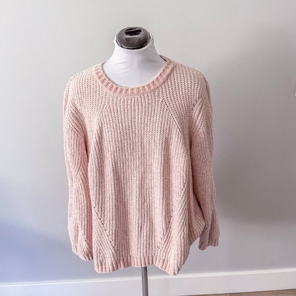 Tahari Pastel Pink Cable Knit Sweater - NWT! - Picture 1 of 8